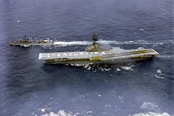 Space History Photo: Mercury On Deck